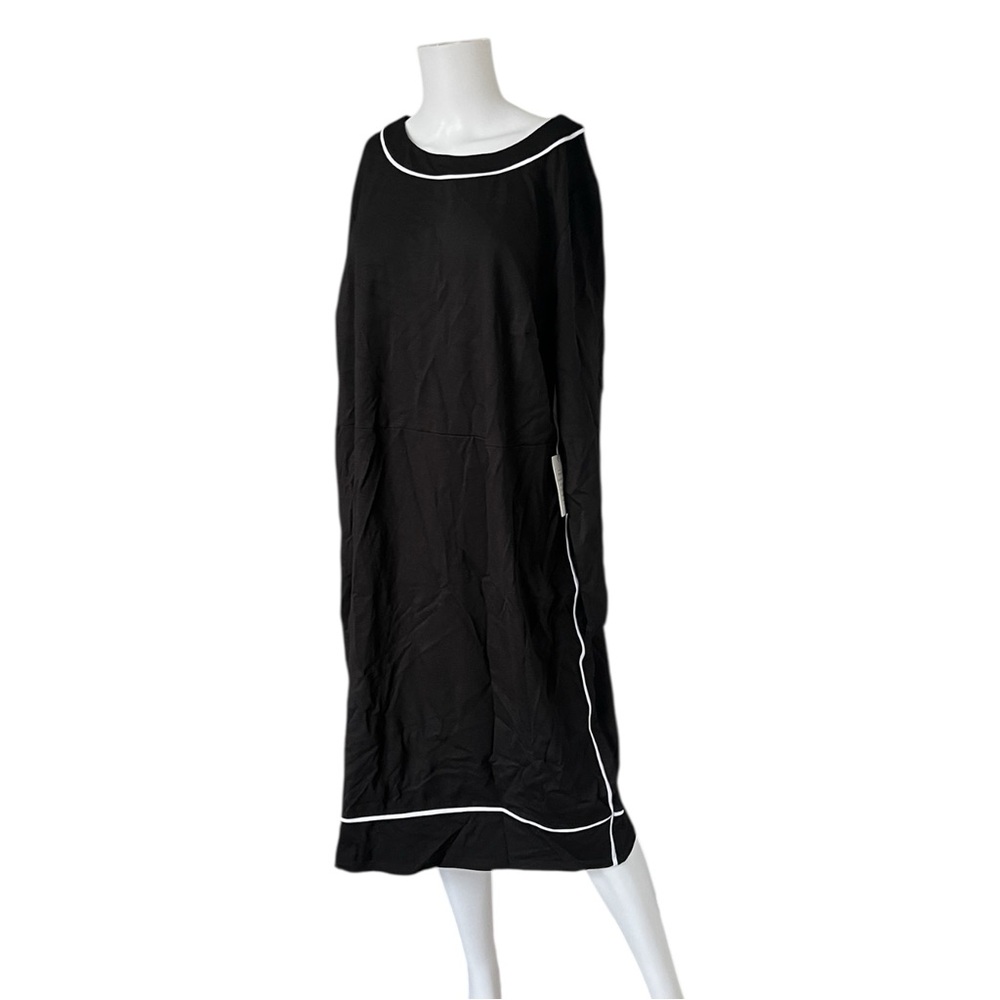 NEW Eloquii Dress Chic Black Long Sleeve Knit Womens Plus Size 22